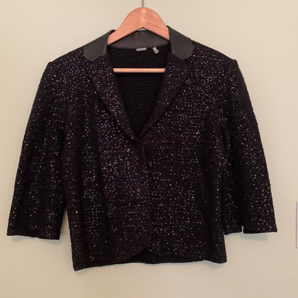 Sequin crop jacket, size 2 but runs large
